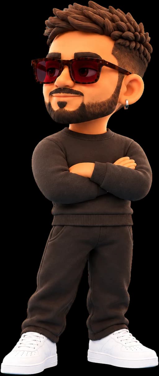 El personaje de Luis con los brazos cruzados, seguro