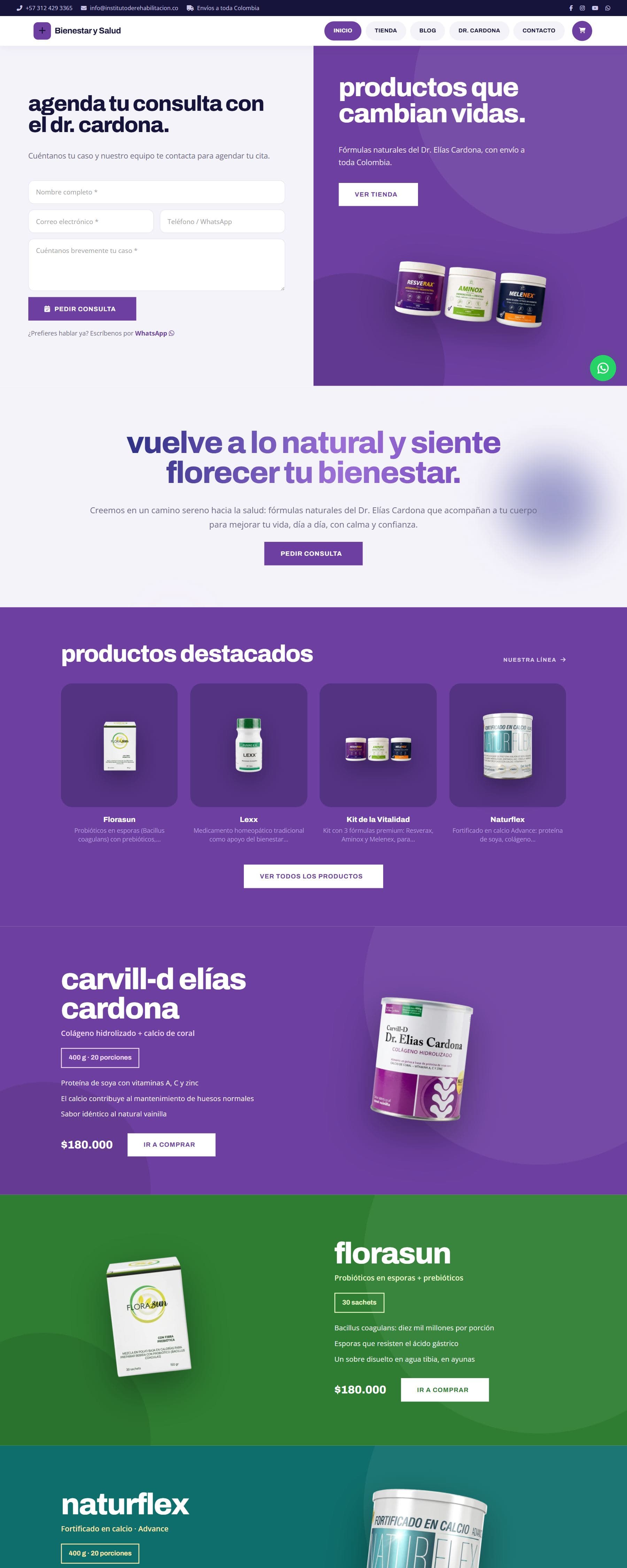 Vista de escritorio de Sociedad Médica Cardona